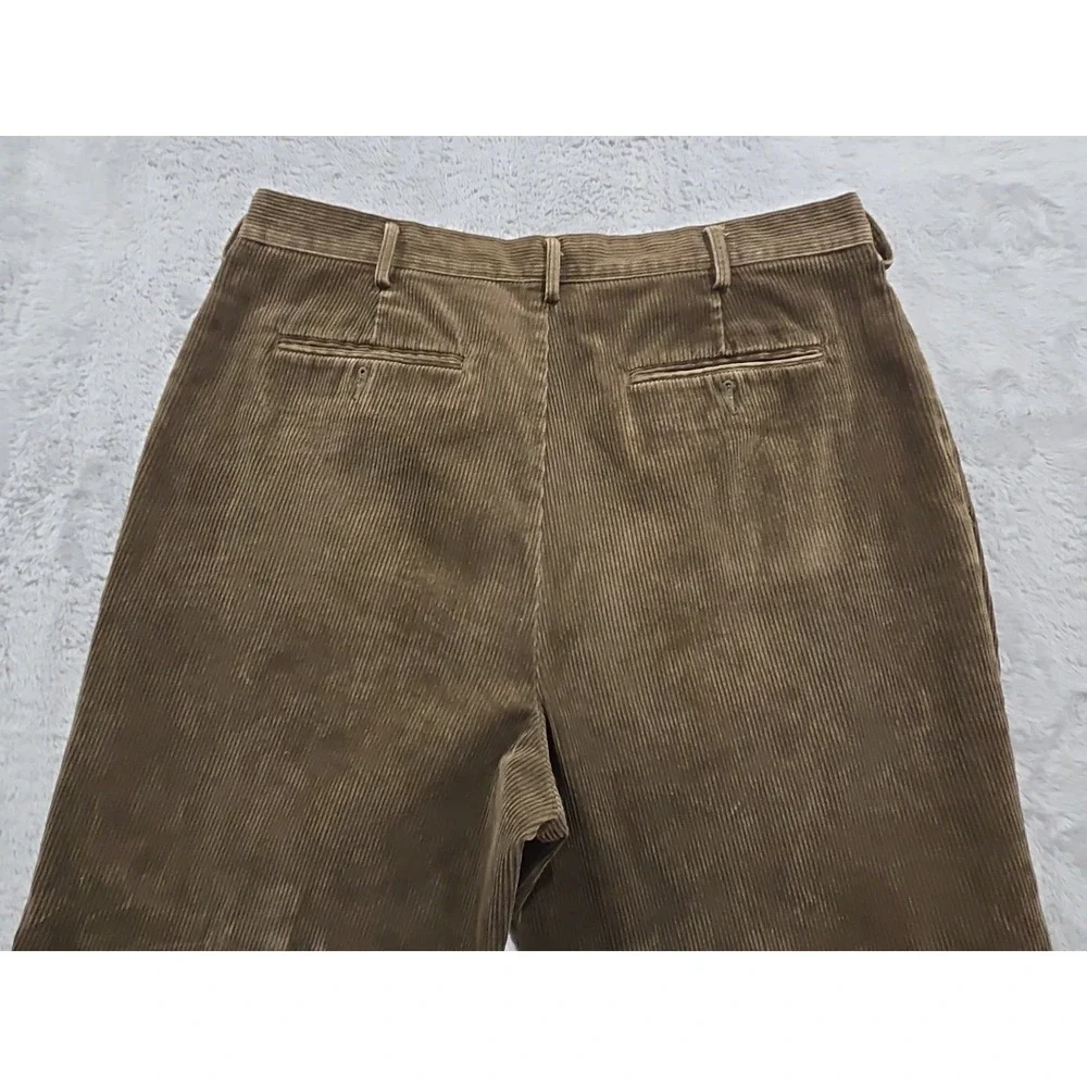 Banana Republic Smithfield Corduroy Pants Men's Sz 38x32Pleaded Cuffed Brown